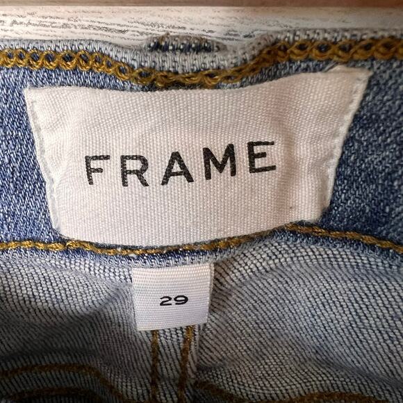 Frame Jeans Womens Size 29 Alemany Grind Light Washed Skinny Cotton Blend - Picture 2 of 16